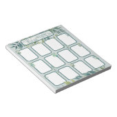 Olive Green Leaves To do List with sections ノートパッド (アングル)