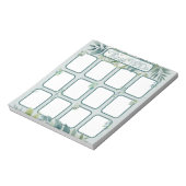 Olive Green Leaves To do List with sections ノートパッド (回転)