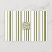 Olive Green Modern Online RSVP Card エンクロージャーカード (裏面)