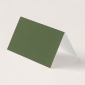 Olive Green Modern Script Wedding Folded Thank You (裏面)