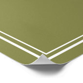 Olive Green Modern Wedding Welcome Sign ポスター (角)