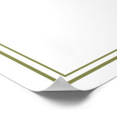 Olive Green Modern Wedding Welcome Sign ポスター (角)