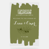 Olive Green Nikkah Acrylic Sign アクリルサイン (正面)