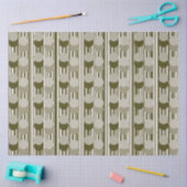 Olive Green Party Confetti and Tinsel Pattern  薄葉紙 (クラフト)