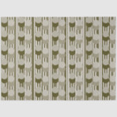 Olive Green Party Confetti and Tinsel Pattern  薄葉紙 (正面)