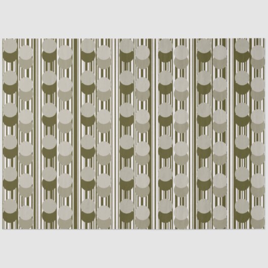 Olive Green Party Confetti and Tinsel Pattern  薄葉紙 (正面)