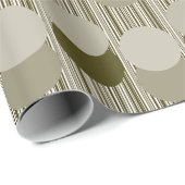 Olive Green Party Tinsel and Confetti Pattern ラッピングペーパー (ロールコーナー)