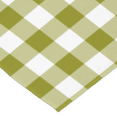 Olive Green Plaid Gingham Table Runner ショートテーブルランナー (コーナー)