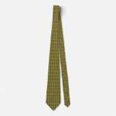 Olive Green Plaid Retro Color Neck Tie ネクタイ (正面)