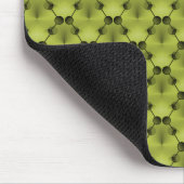 Olive Green Retro Funk Circles Mousepad マウスパッド (コーナー)