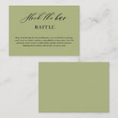 Olive  Green Script Stock the bar Bridal Shower  エンクロージャーカード (正面/裏面)
