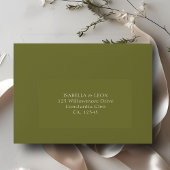 Olive Green | Simple Wedding Address ラベル
