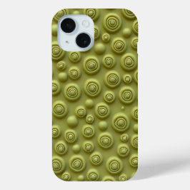 Olive Green Spiral iPhone Case Matte Style iPhone 15ケース