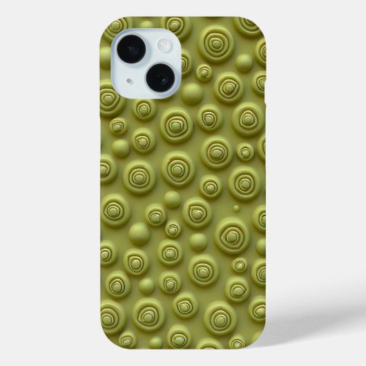 Olive Green Spiral iPhone Case Matte Style Case-Mate iPhoneケース (裏面)