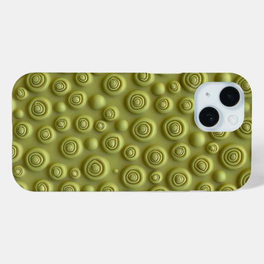 Olive Green Spiral iPhone Case Matte Style Case-Mate iPhoneケース (裏面 (横))