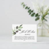 Olive Green Stock the bar Bridal Shower エンクロージャーカード (スタンド正面)