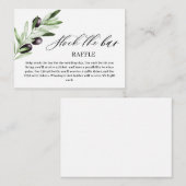 Olive Green Stock the bar Bridal Shower エンクロージャーカード (正面/裏面)