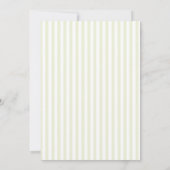Olive Green Stripe Wedding Invitation 招待状 (裏面)