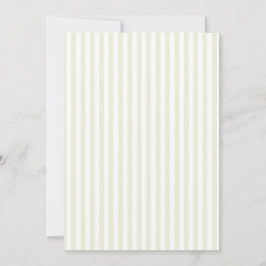 Olive Green Stripe Wedding Invitation 招待状 (裏面)