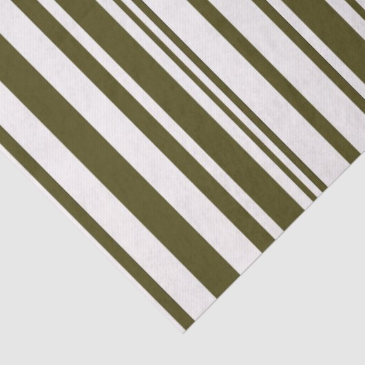 Olive Green Striped Pattern 薄葉紙 (詳細)