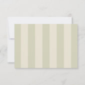 Olive Green Stripes Wedding 出欠カード (裏面)