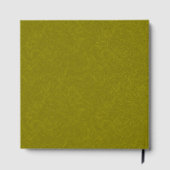 Olive green surface with subtle swirling pattern ゲストブック (裏面)