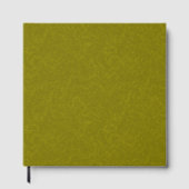 Olive green surface with subtle swirling pattern ゲストブック (正面)
