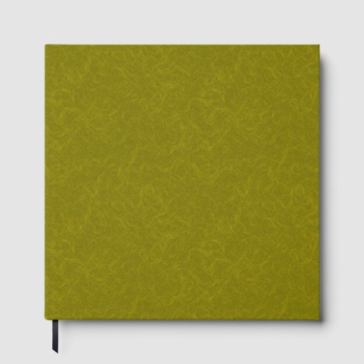 Olive green surface with subtle swirling pattern ゲストブック (正面)