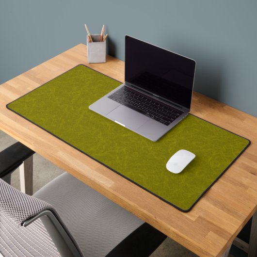Olive green surface with subtle swirling pattern デスクマット (オフィス2)