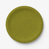 Olive green surface with subtle swirling pattern ペーパープレート (正面)