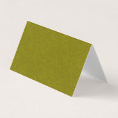 Olive green surface with subtle swirling pattern 名刺 (正面)