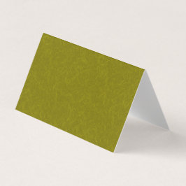 Olive green surface with subtle swirling pattern 名刺