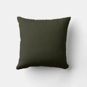 Olive Green Terracotta Abstract Throw Pillow クッション (裏面)