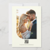 Olive Green Terracotta & Soft Ivory Floral Wedding 招待状 (裏面)