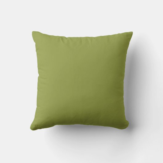 Olive Green Throw Pillow クッション (裏面)