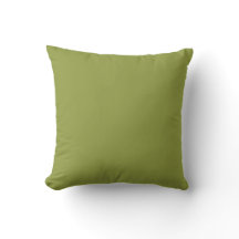 Olive Green Throw Pillow