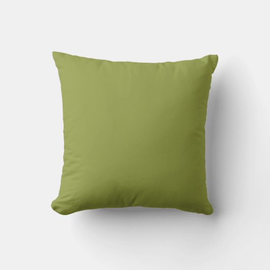 Olive Green Throw Pillow クッション (正面)