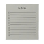 Olive Green To Do List Minimalist Teacher Simple ノートパッド (正面)