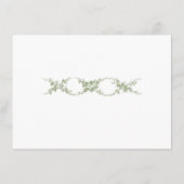 Olive Green Toile de Jouy Wedding Details Enclosur エンクロージャーカード (裏面)