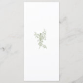 Olive Green Toile de Jouy Wedding Menu Card メニュー (裏面)