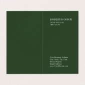 Olive Green Unique Plain Minimalist Modern 名刺 (外部フラット)