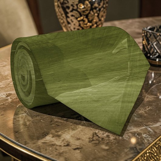 Olive Green Watercolor Custom Necktie ネクタイ