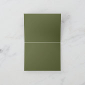 Olive Green Wedding Reserved Place Card カード (内部)