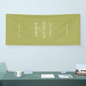 Olive Green Wedding Welcome Sign Banner 横断幕 (トレードショー)