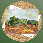 Olive Grove Pale Blue Sky Vincent van Gogh ポストカード<br><div class="desc">A fine art postcard with the post-impressionist painting,  Olive Grove - Pale Blue Sky (1889) by Vincent van Gogh (1853-1890). A depiction of olive trees with Seurat-like paint strokes and a pale blue sky.</div>