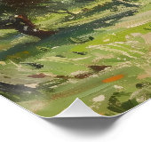 Olive Grove with Coastal Village and Sea ポスター (コーナー)