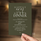 Olive Happily Ever After Dinner Modern Wedding 招待状