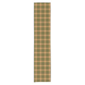 Olive Harvest Gold Plaid Tartan Retro Table Runner ショートテーブルランナー (正面)