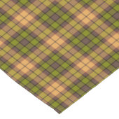 Olive Harvest Gold Plaid Tartan Retro Table Runner ショートテーブルランナー (コーナー)