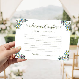 Olive Italian Bridal Shower Advice and Wishes エンクロージャーカード